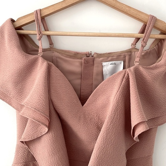 NWT C/MEO COLLECTIVE Metal Clouds Top pink blush, layered frills & ruffled, sz S - Picture 2 of 8